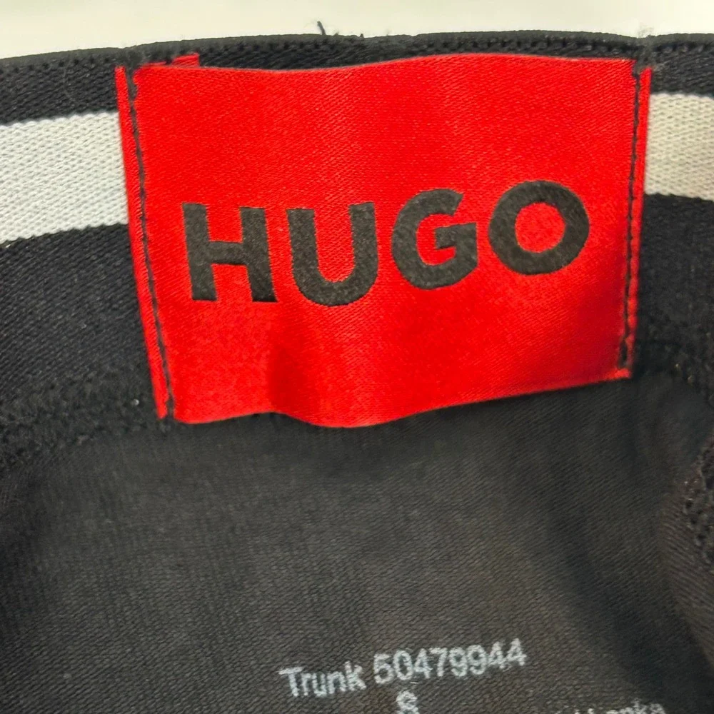 HUGO BOSS Mens 3 Pack Black Boxer Briefs Trunks Underwear Size S‎